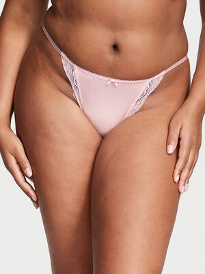 Lace-Trim String Bikini Panty