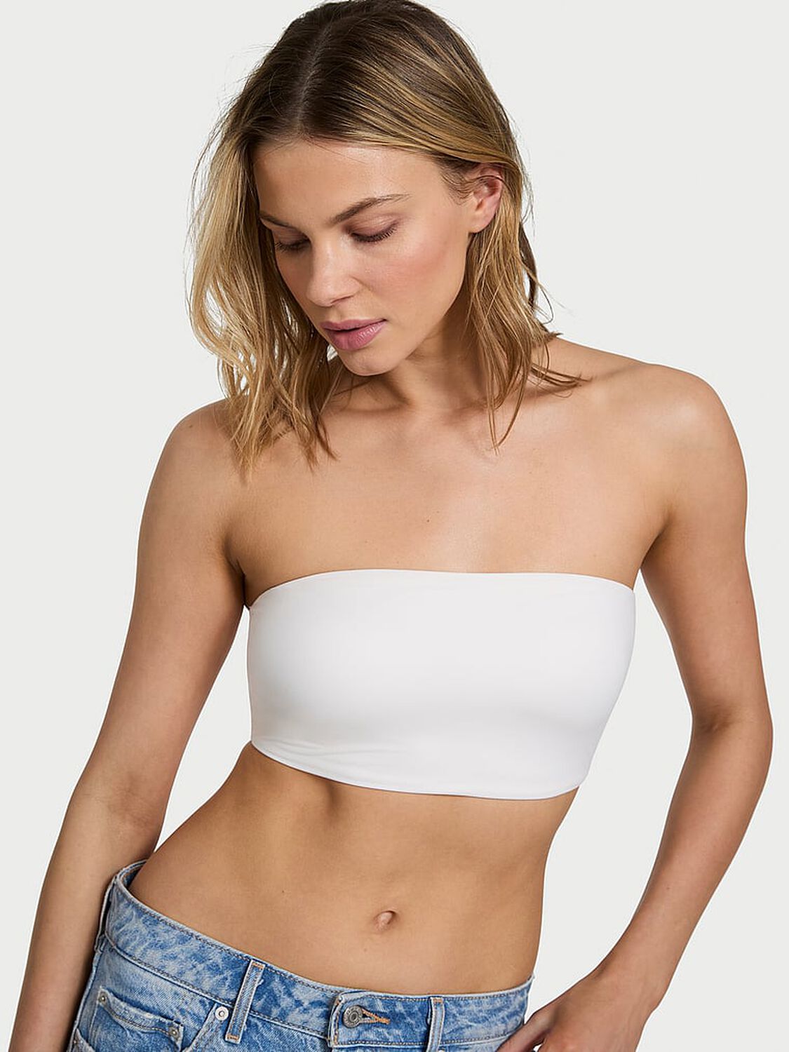 vs Victoria's Secret Bodywear by Victoria with FeatherSoft™ Innovation Strapless Bralette Coconut White 1 of 3 