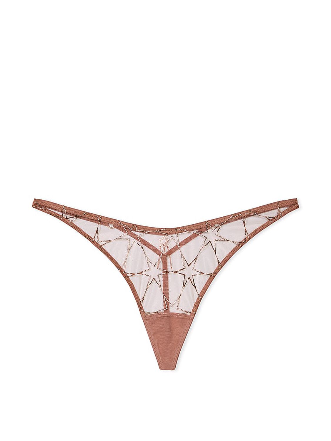 vs Very Sexy Stardust Embroidery High-Leg V-String Panty Rose Gold 3 of 4 