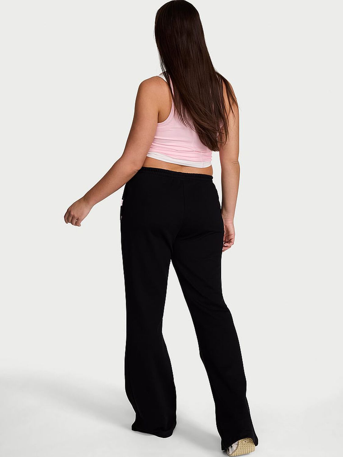 vs Angel Essentials Favorite Terry Flare Sweatpant Black 2 of 3 