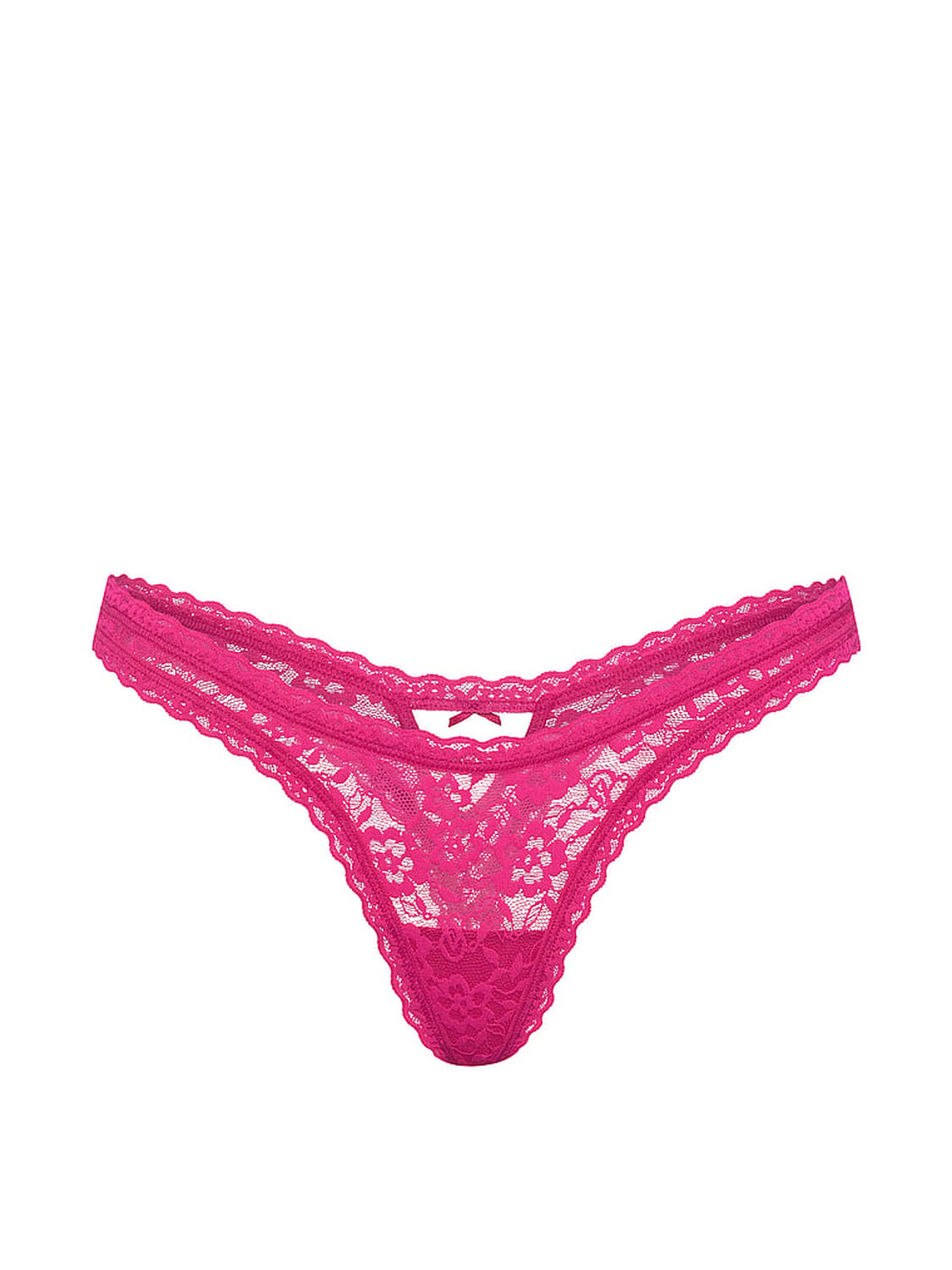 vs The Lacie Lace Keyhole Ultra-Mini Scoop Thong Panty Haute Pink 3 of 4 