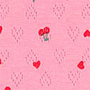 Cotton Heart Pointelle Cami, Petal Pink Hearts W/ Cherries, swatch