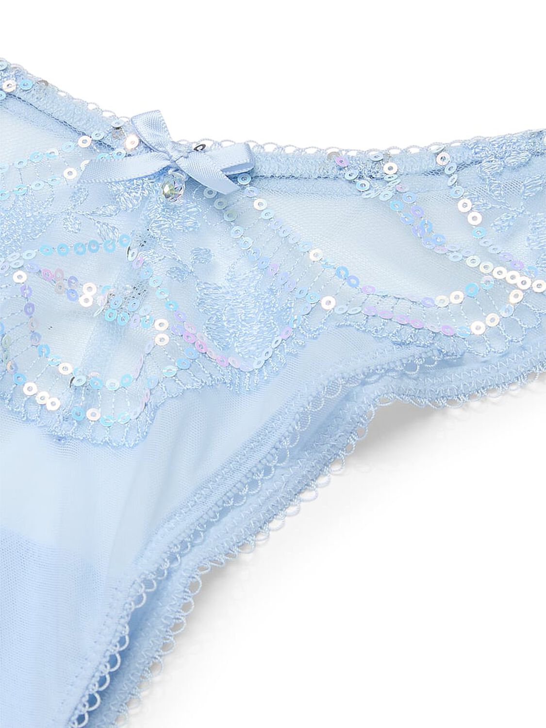 vs Dream Angels Iridescent Embroidery Brazilian Panty Light Blue 4 of 5 