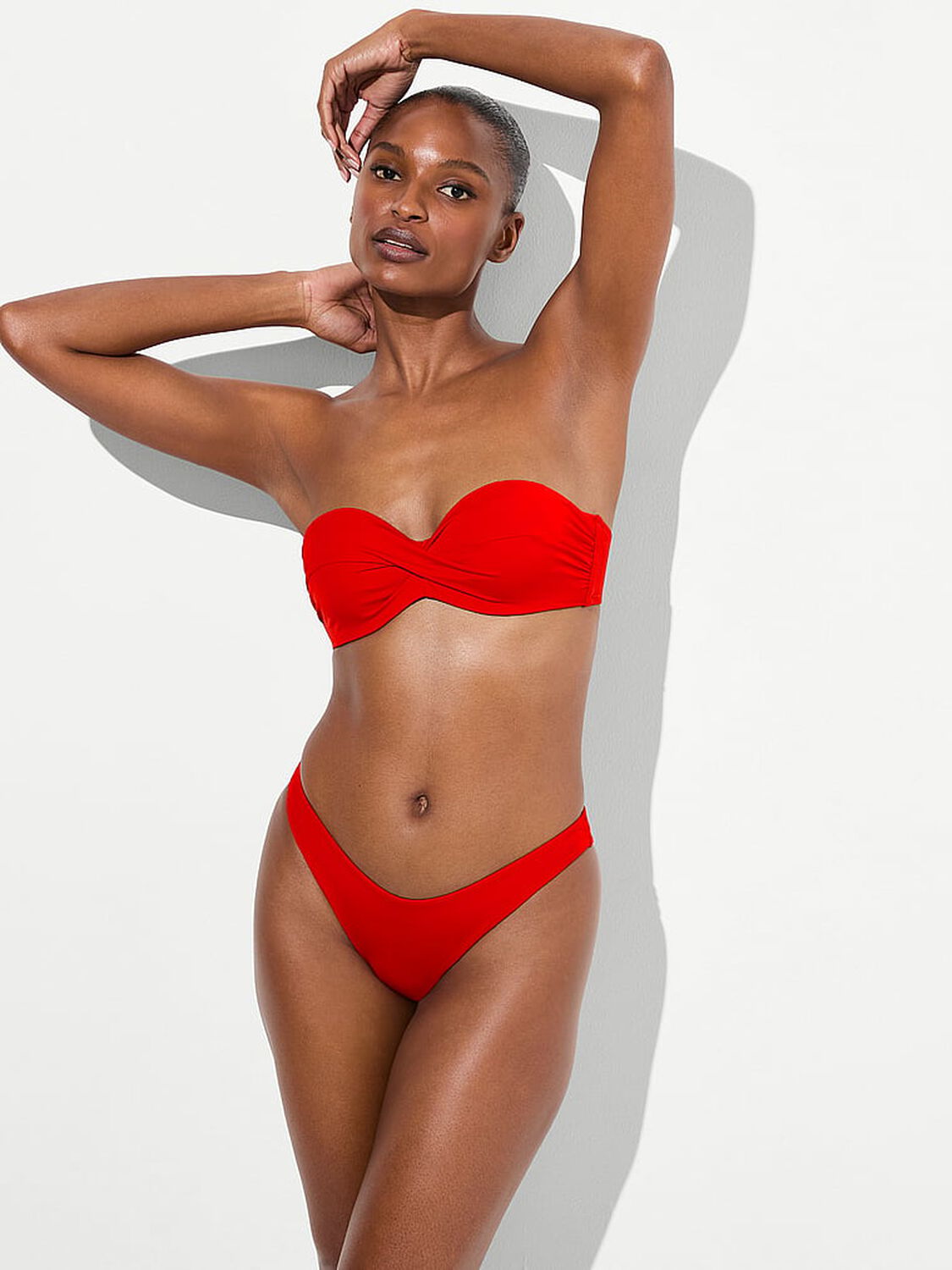 vs Victoria's Secret Swim Brazilian Bikini Bottom Red Pepper 2 of 3 