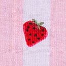 Cotton Lace-Waist Thong, Pretty Blossom Strawberry Stripe, swatch