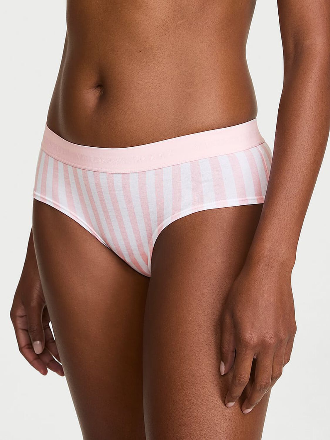 vs Cotton Logo Cotton Cheeky Panty Iconic Stripe 1 of 2 