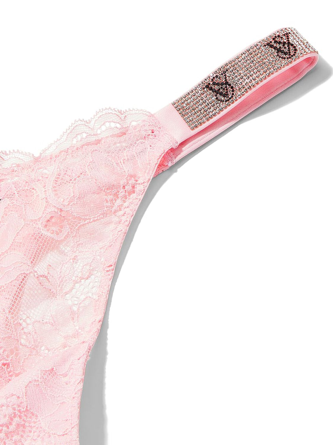 vs Very Sexy Shine Strap Lace Thong Panty Pretty Blossom 4 of 4 
