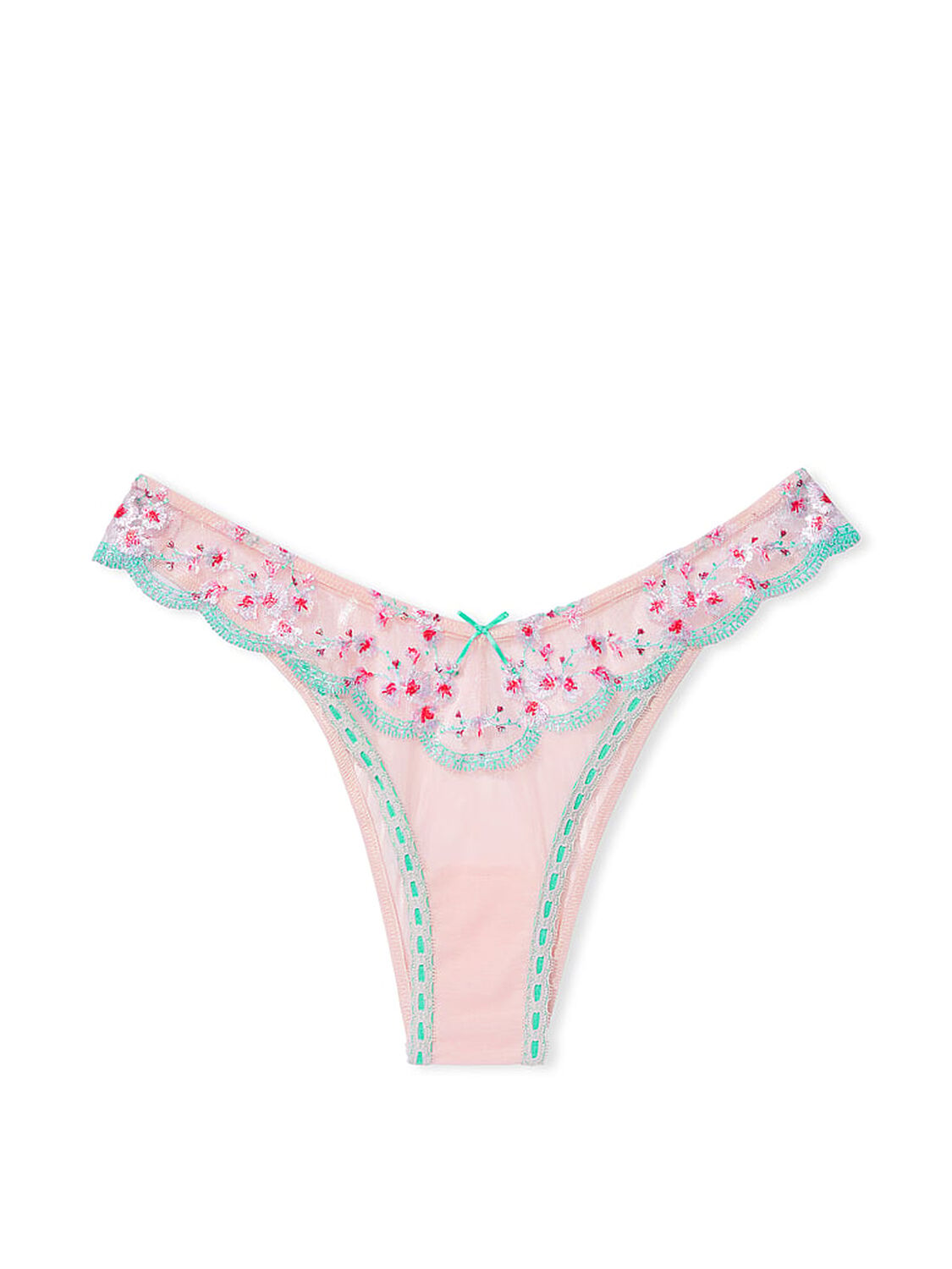 vs Dream Angels Cherry Blossom Embroidery Brazilian Panty 3 of 4 