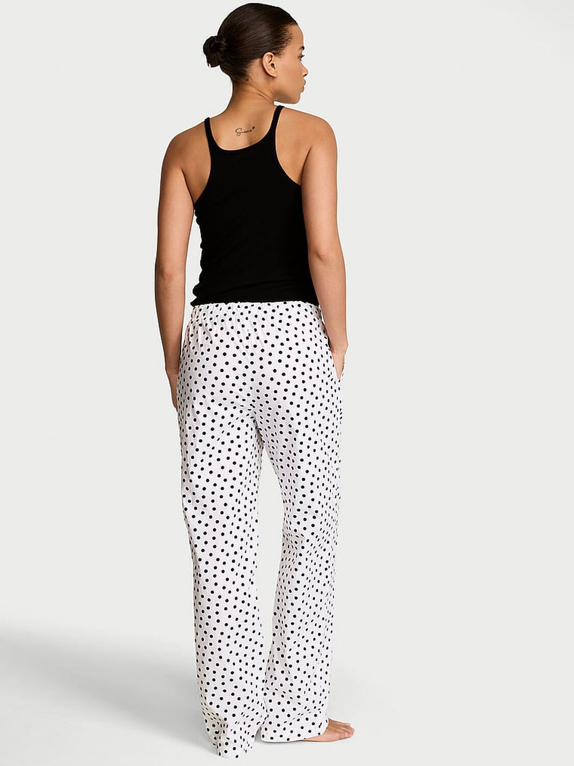 vs Victoria's Secret Mix & Match Heritage Cotton Pajama Pant Vs White Dots 2 of 3 