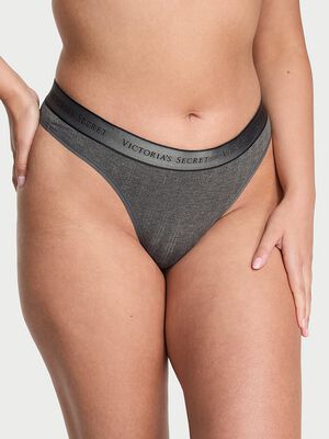 SoSoft&trade; Modal Ultra-Fine Logo Thong Panty