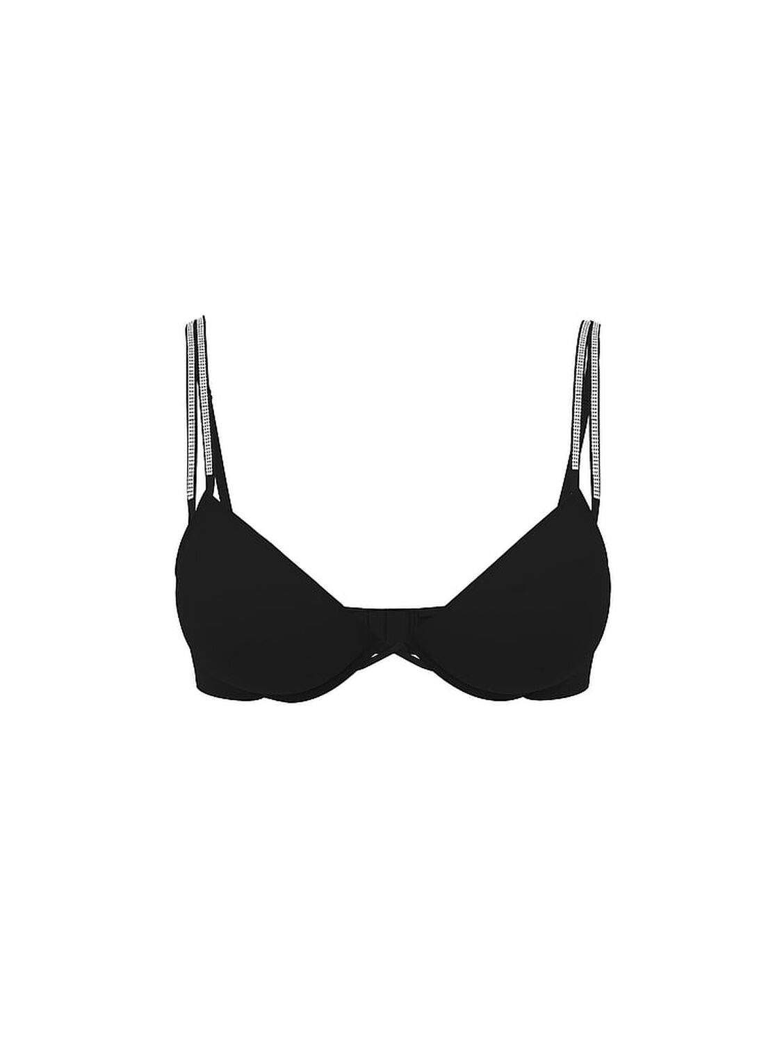 vs Very Sexy Bombshell Add-2-Cups Double Shine Strap Push-Up Bra Black 1 of 4 