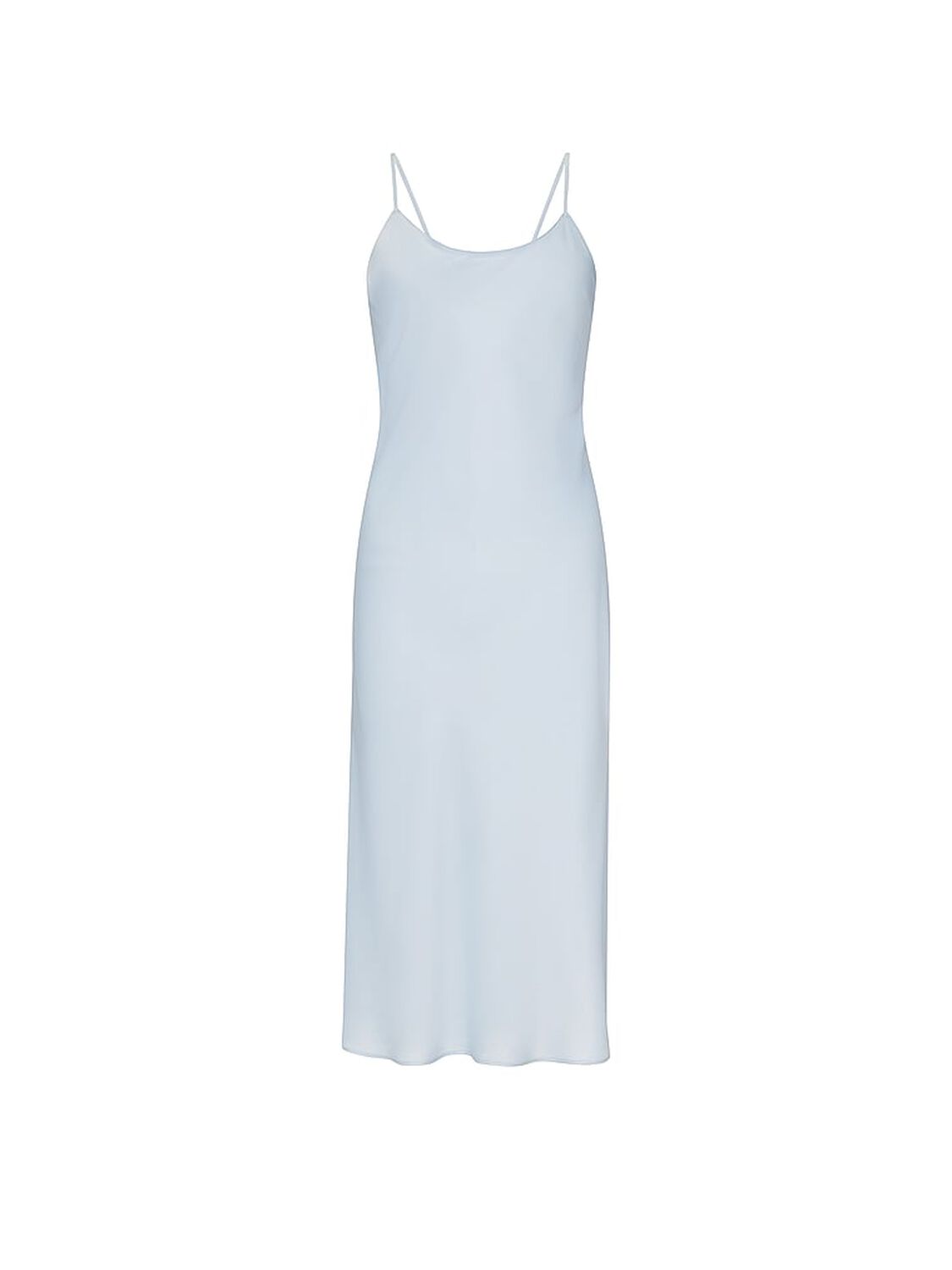 vs Victoria's Secret Satin Midi Slip Dress Linen Blue 3 of 3 