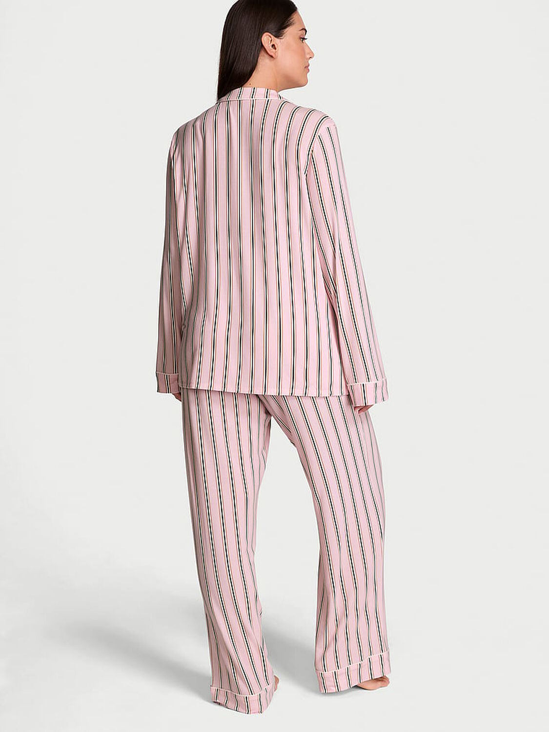 vs Victoria's Secret Modal Soft Long Pajama Set Pretty Blossom Stripes 2 of 4 