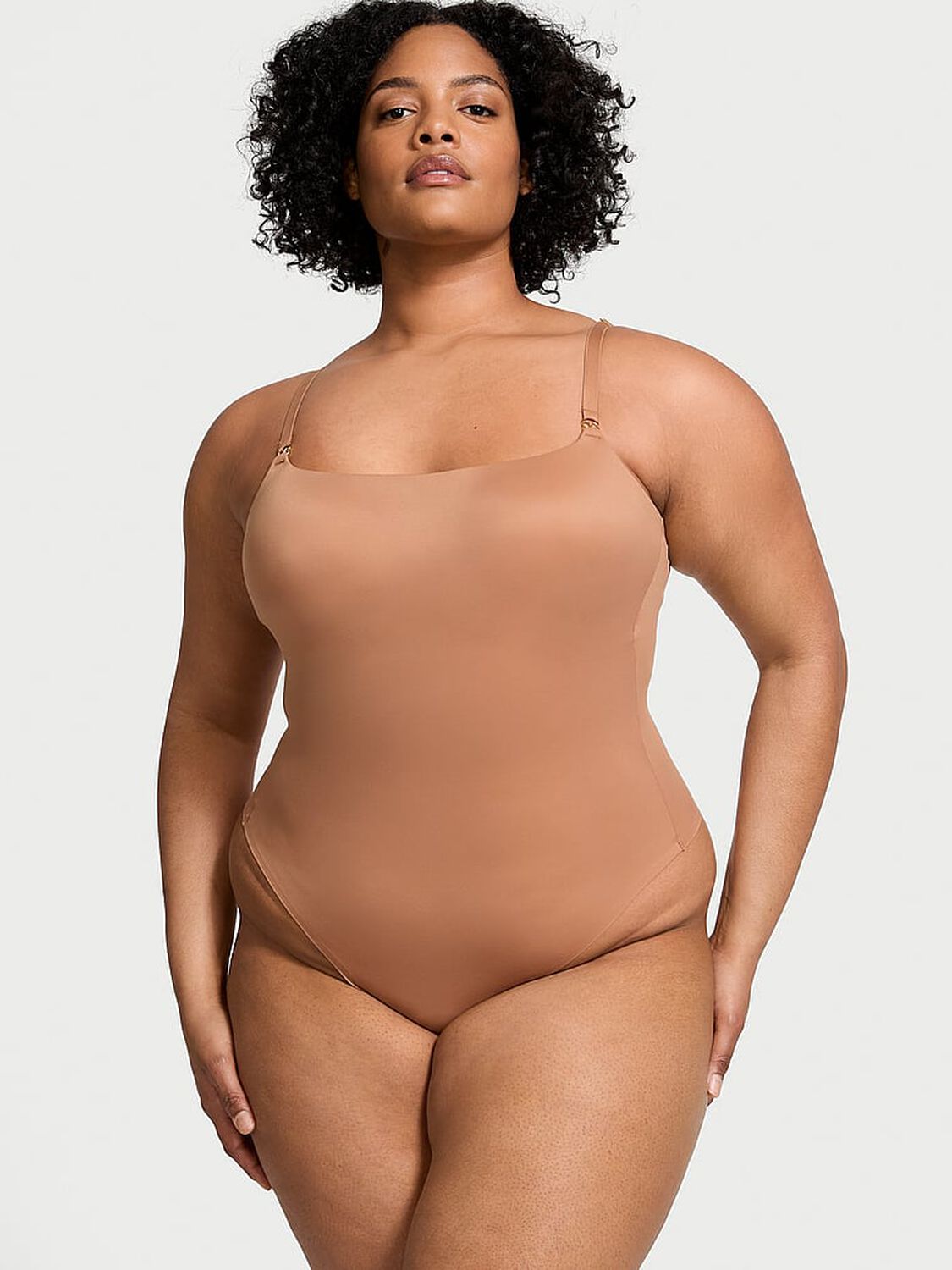 vs Victoria's Secret BODYWEAR by Victoria with FeatherSoft™ Innovation Lightly Lined Bodysuit Toffee 1 of 4 