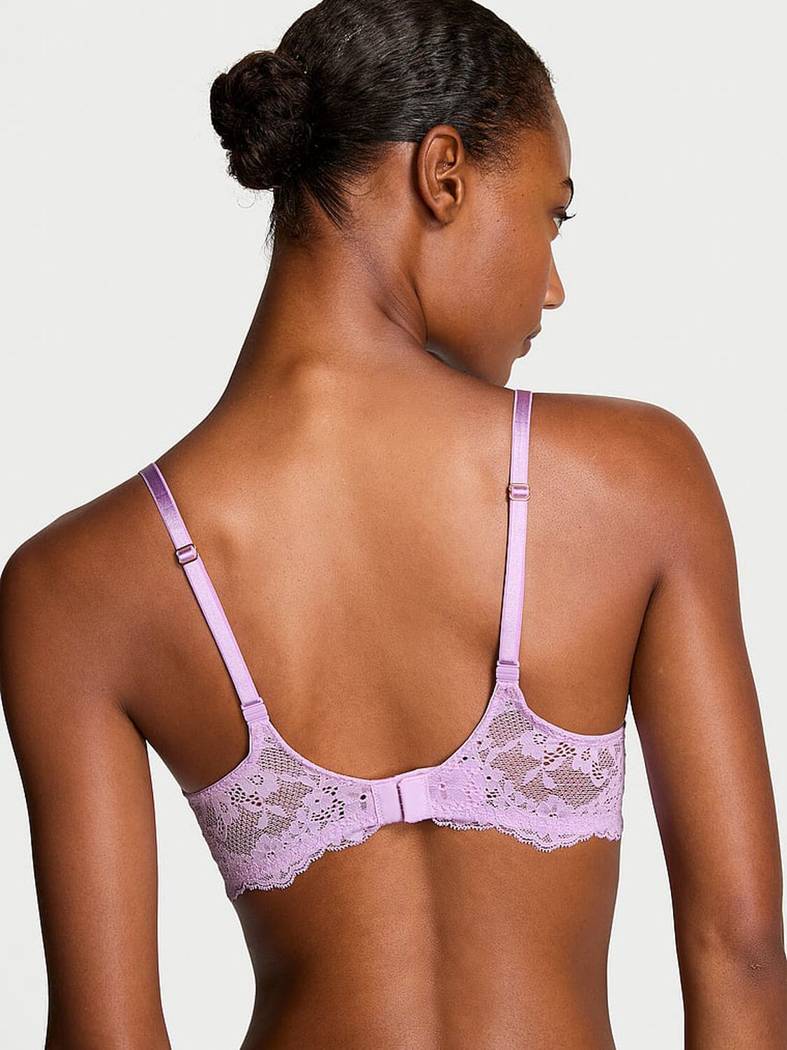 vs Dream Angels Smooth & Lace Push-Up Bra Silky Lilac 2 of 4 