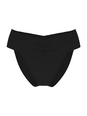 Essential Cinched High-Waist Bikini Bottom