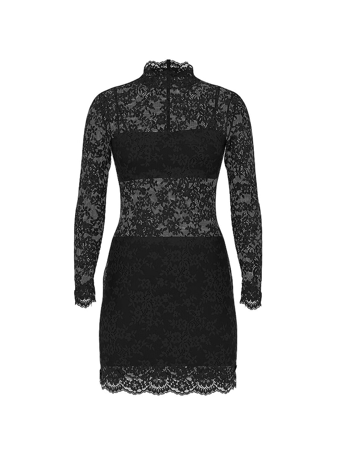 vs Dream Angels Dare to Dream Lace Mini Dress Set Black 1 of 4 