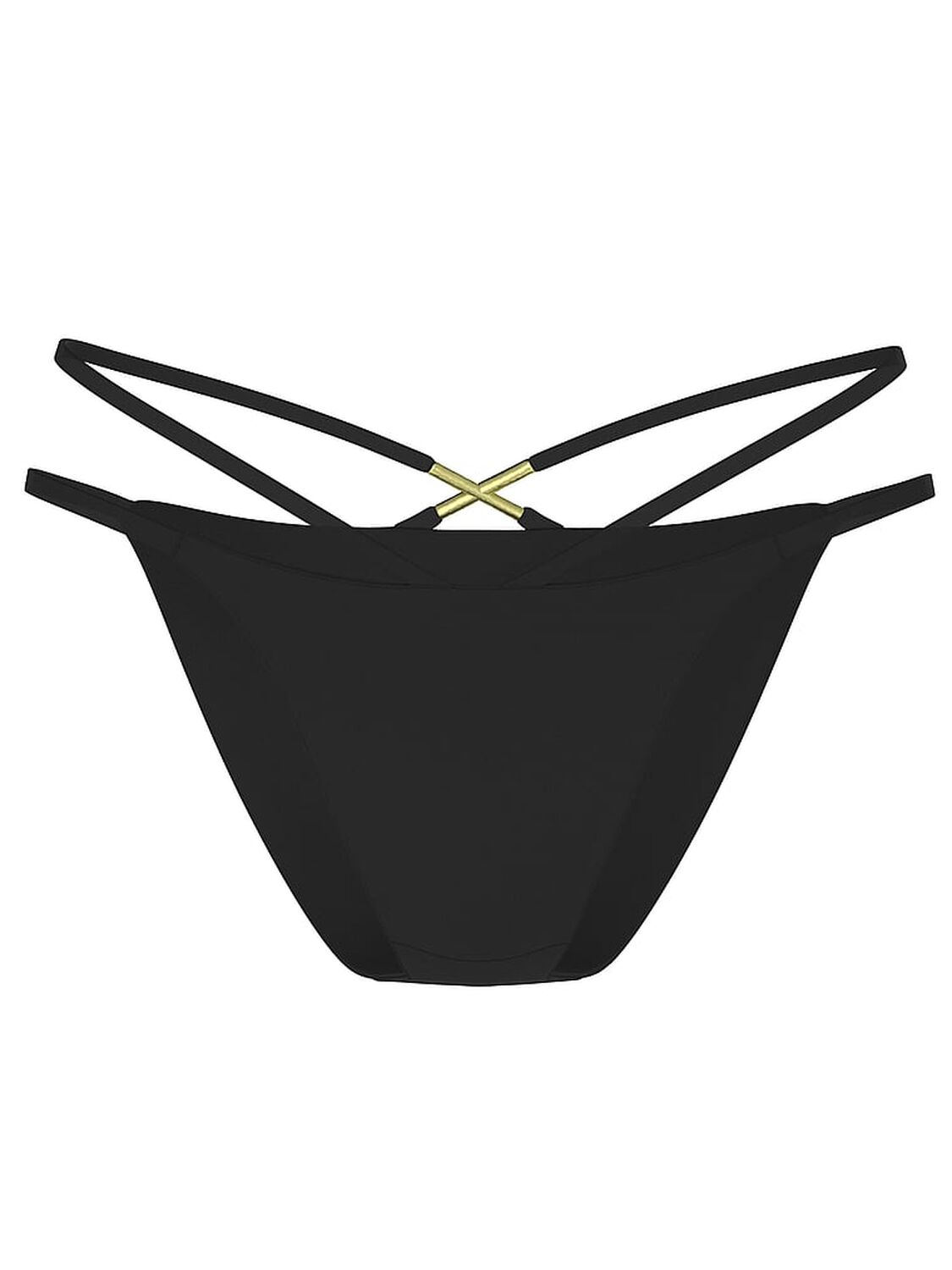 vs Victoria's Secret Swim Archives Sexy Cut-Out Brazilian Bikini Bottom Black 5 of 6 