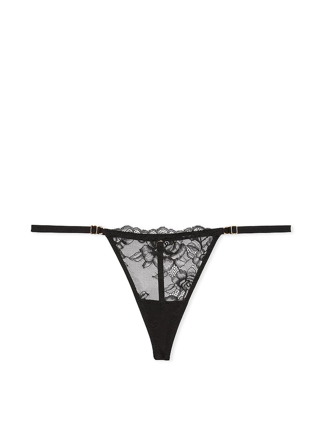 vs Very Sexy Lace Adjustable V-String Panty Black 3 of 3 