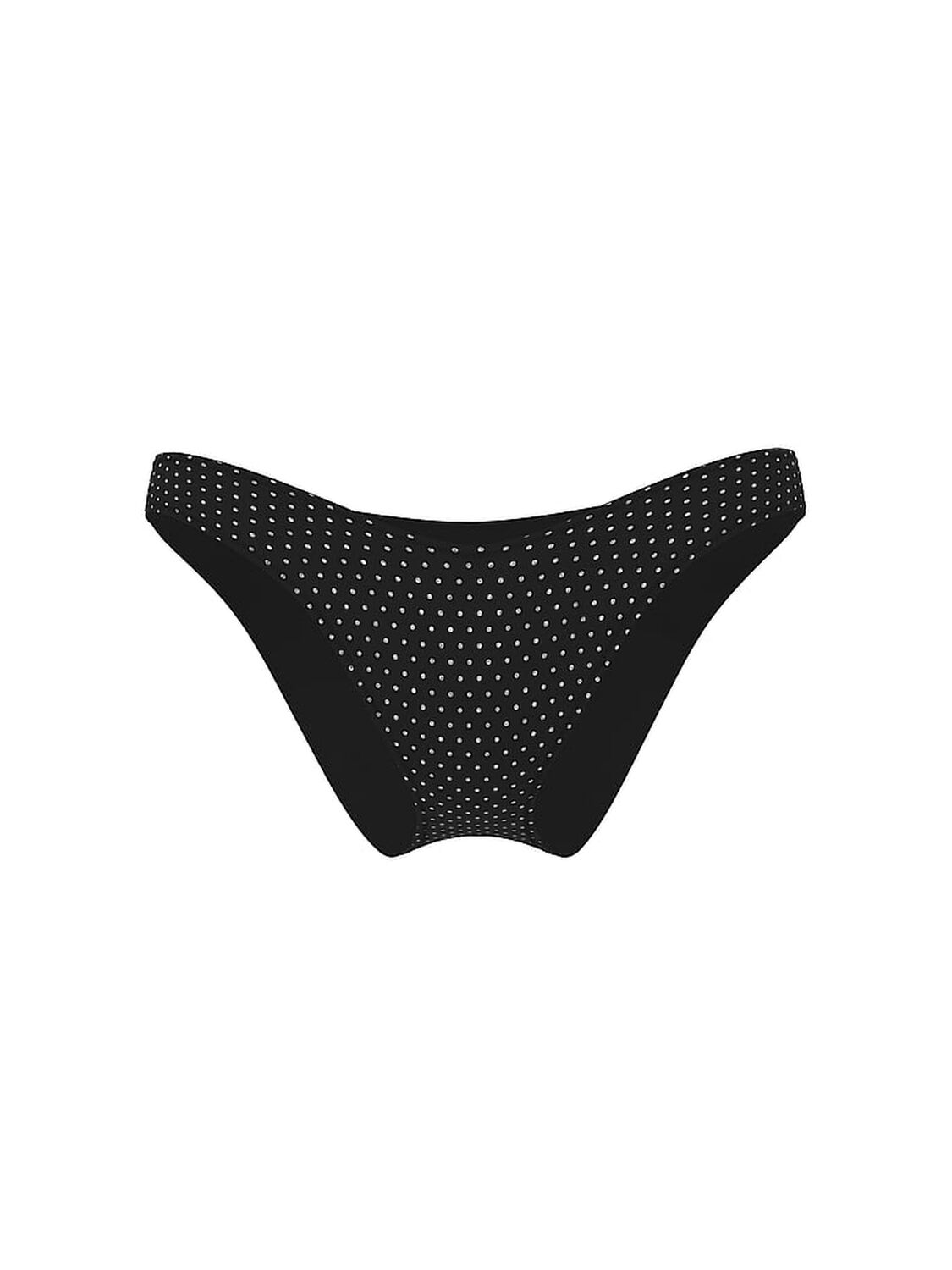 vs Victoria's Secret Swim Essential Diamant&eacute; Brazilian Bikini Bottom Pure Black Shine 3 of 3 