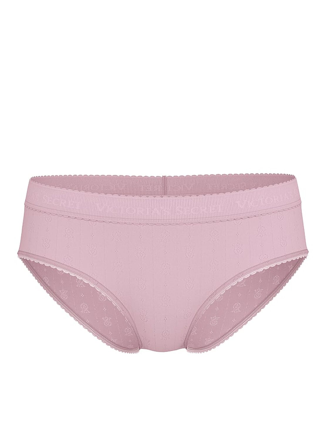 vs Cotton Logo Pointelle Hiphugger Panty Violet Pearl 3 of 3 
