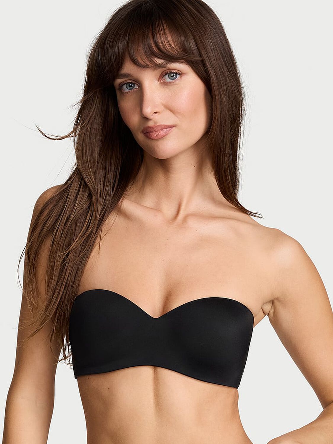 vs Victoria's Secret Bare Lightly Lined Sweetheart Strapless Bra Black 1 of 3 