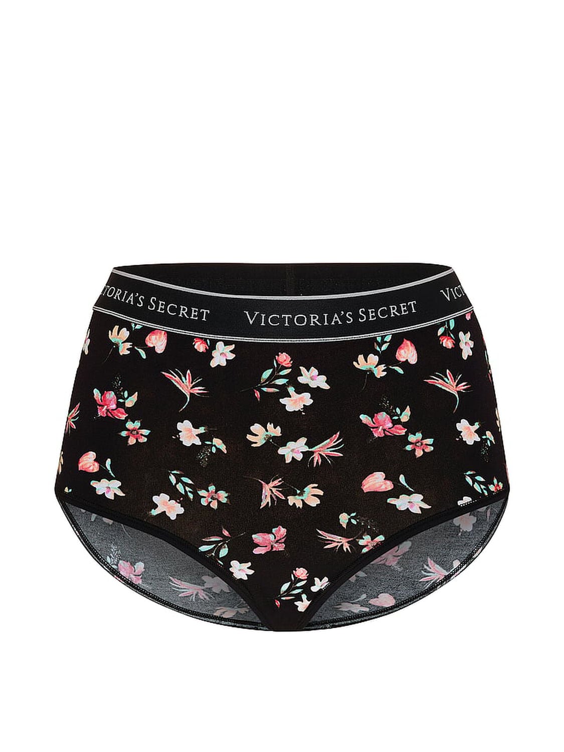 vs Cotton Logo Cotton Modern Brief Panty Black Floral 3 of 3 