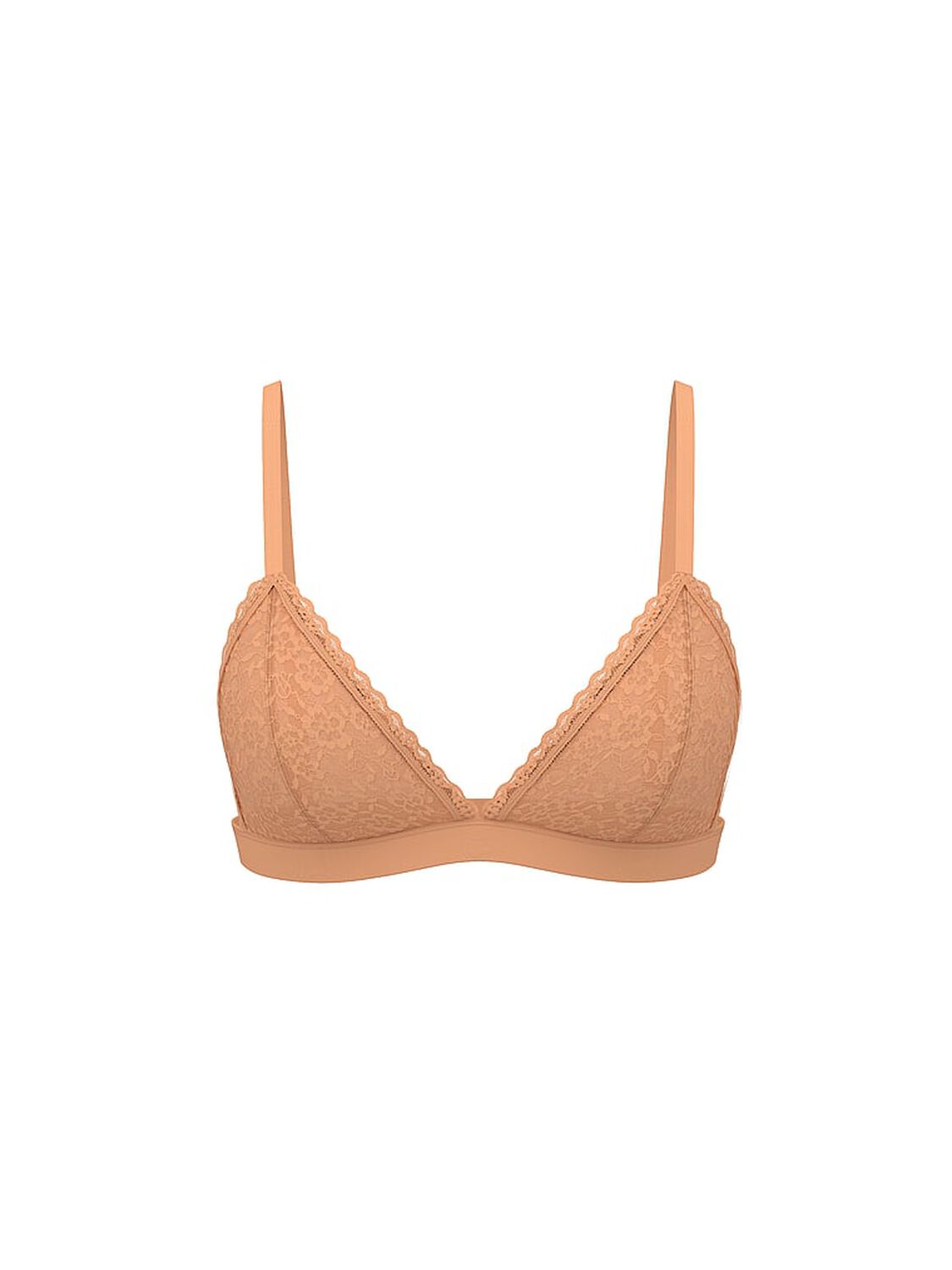 vs Victoria's Secret Lacie Unlined Triangle Bralette Sunlit Apricot 3 of 3 