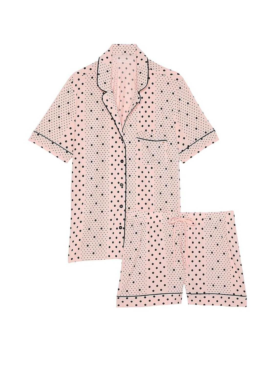 vs Victoria's Secret Modal Soft Short Pajama Set Purest Pink Dot Stripes 3 of 3 