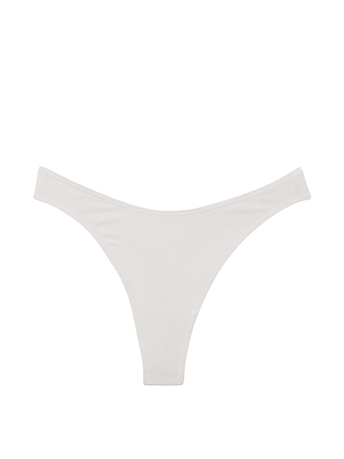 vs Victoria's Secret Stretch Cotton High-Leg Scoop Thong Panty Silver Pearl 3 of 3 