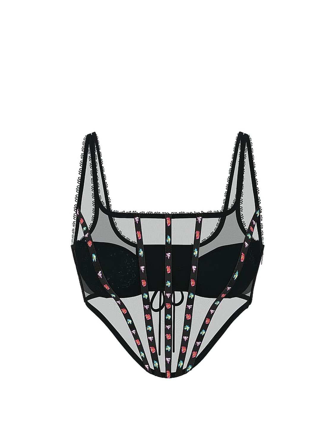 vs Very Sexy Dark Blossom Embroidery Corset Top Dark Blossom 3 of 3 