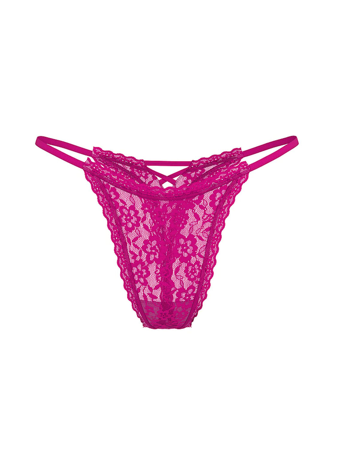 vs The Lacie Lace Strappy-Back String Thong Panty Allure Pink 3 of 4 