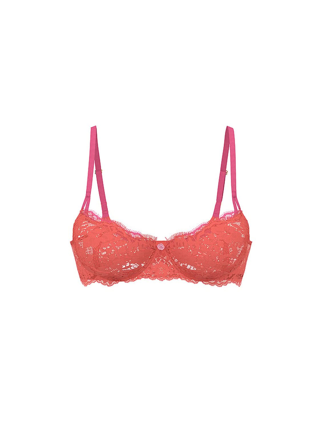 vs Dream Angels Wicked Lace Unlined Balconette Bra Cactus Flower 3 of 4 