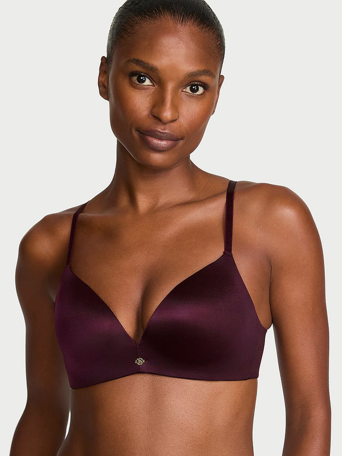 vs Very Sexy So Obsessed Smooth Wireless Push-Up Bra Winter Wine 1 of 3 