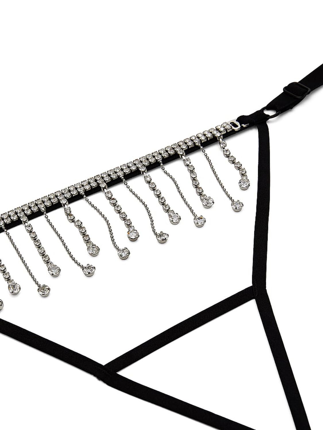 vs Very Sexy Tassel Sparkle Crotchless Adjustable V-String Panty Black 4 of 4 