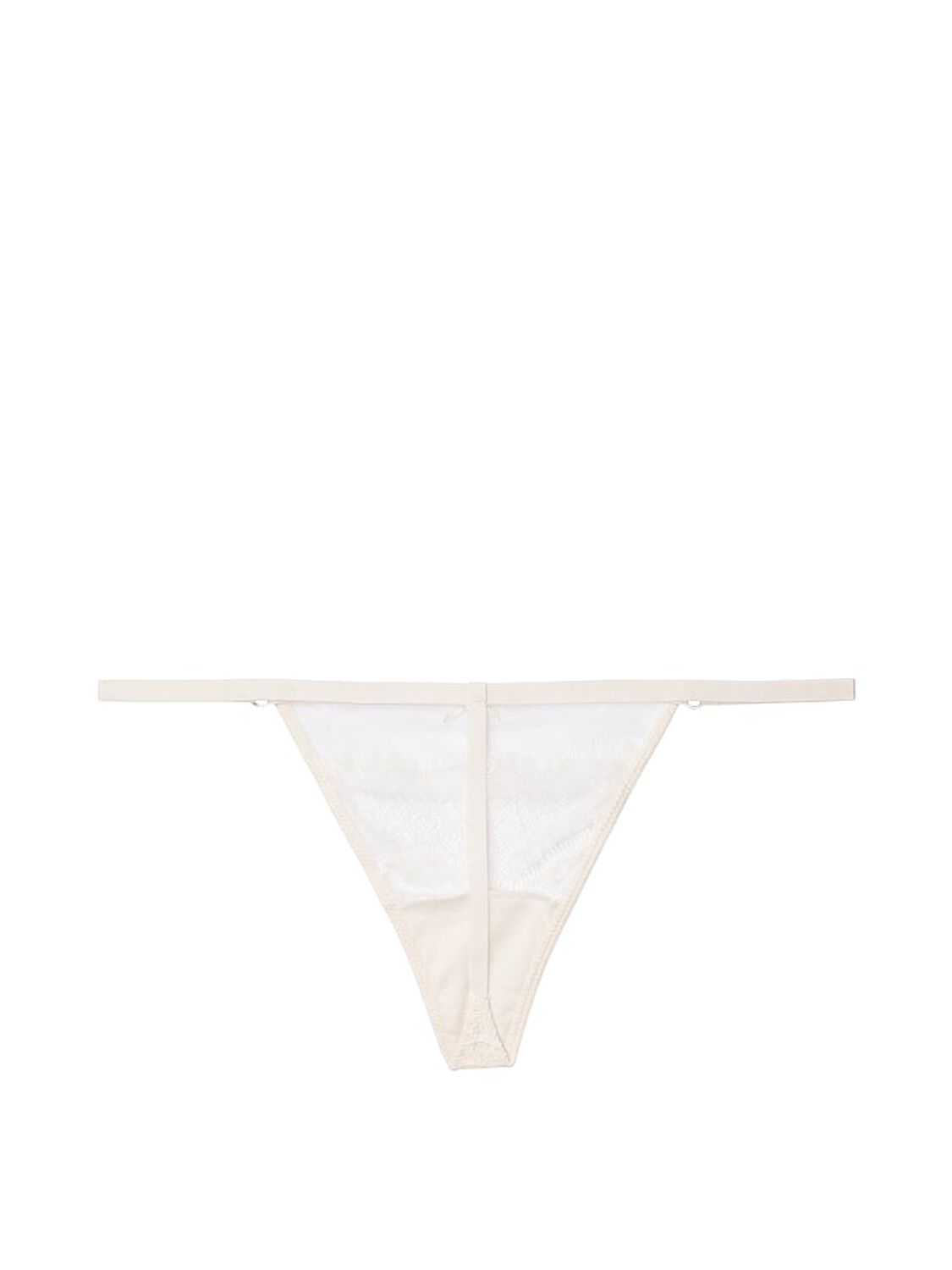vs Dream Angels Mesh and Lace V-String Panty Coconut White 4 of 4 