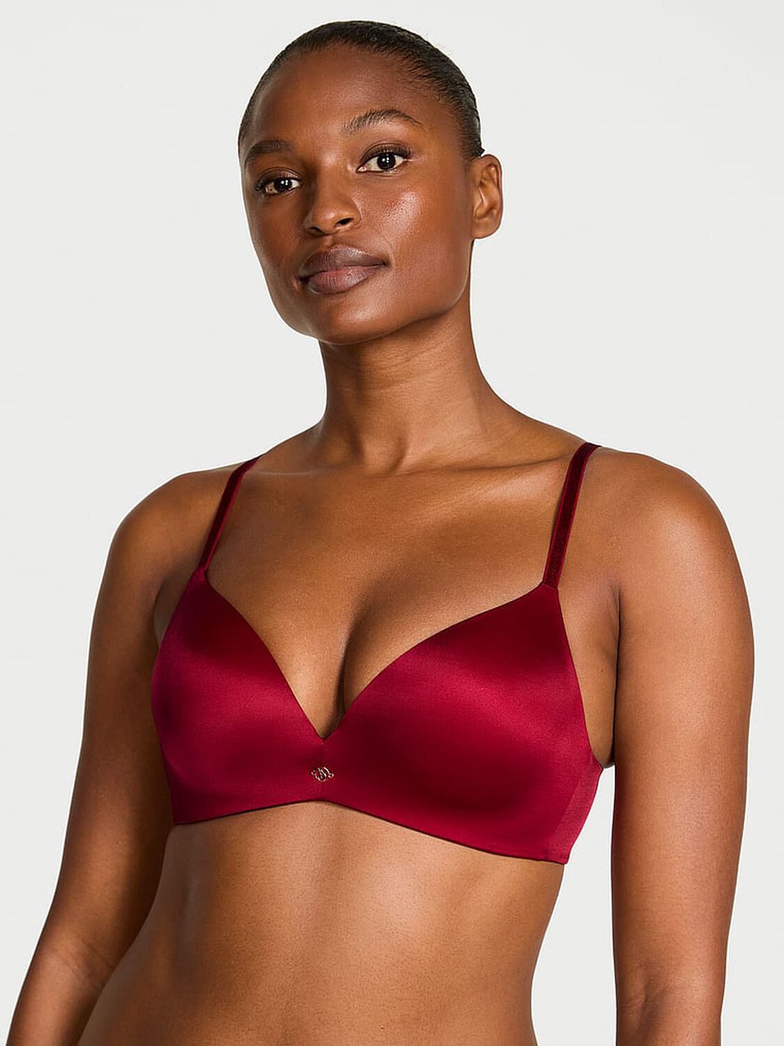 vs Very Sexy So Obsessed Smooth Wireless Push-Up Bra Red Lacquer 1 of 3 