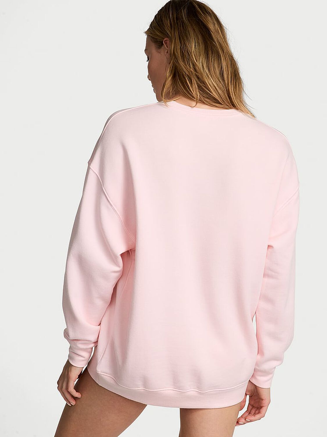 vs Victoria's Secret Brushed Modal Fleece Crewneck Angel Pink 2 of 4 