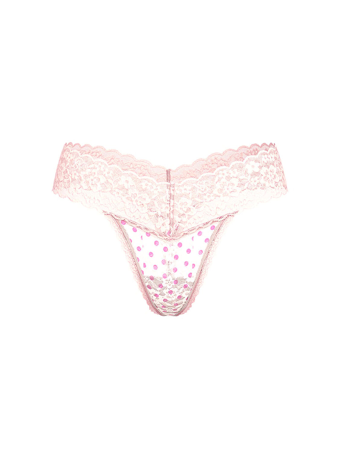 vs The Lacie Blossom Lace Thong Panty Purest Pink Dots 3 of 3 