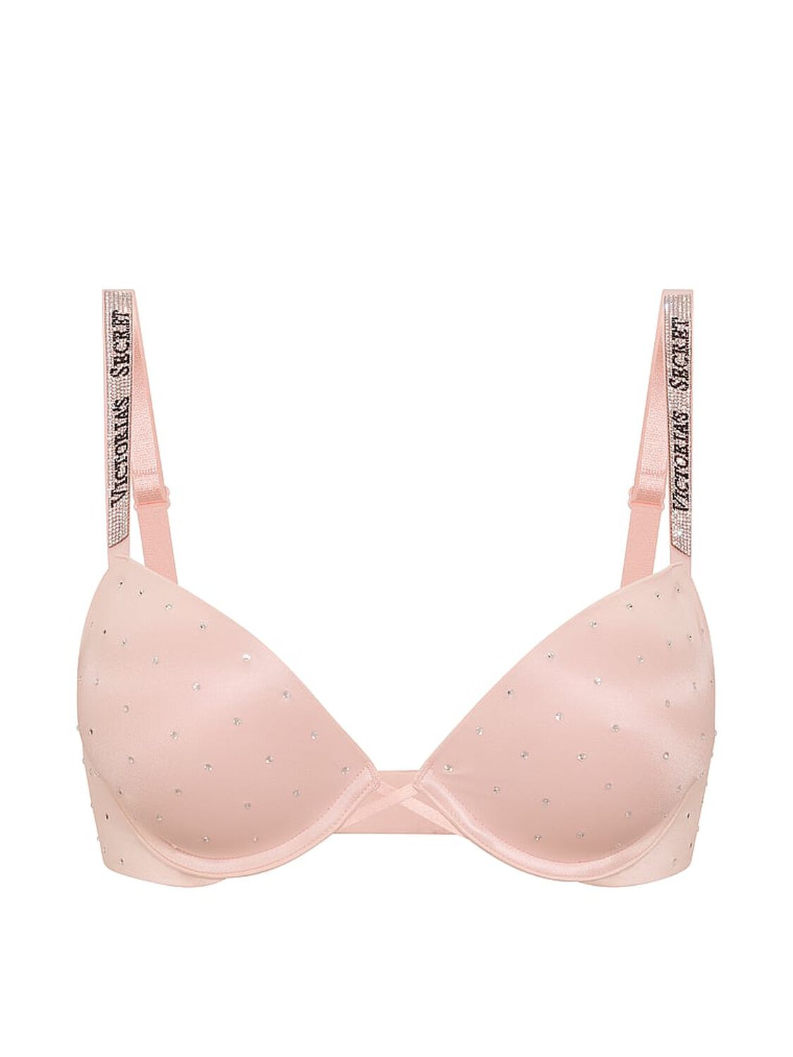 vs Very Sexy Bombshell Add-2-Cups Shine Strap Dot Push-Up Bra Purest Pink 3 of 3 