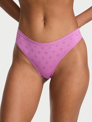 Seamless Eyelet Thong Panty