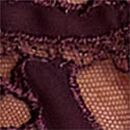 Laces Out Embroidery Crotchless Open-Cup Playsuit, Winter Wine, swatch