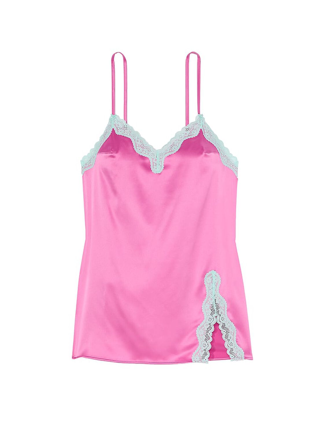 vs Victoria's Secret Tease Satin Lace-Trim Mini Slip New Peony 3 of 4 