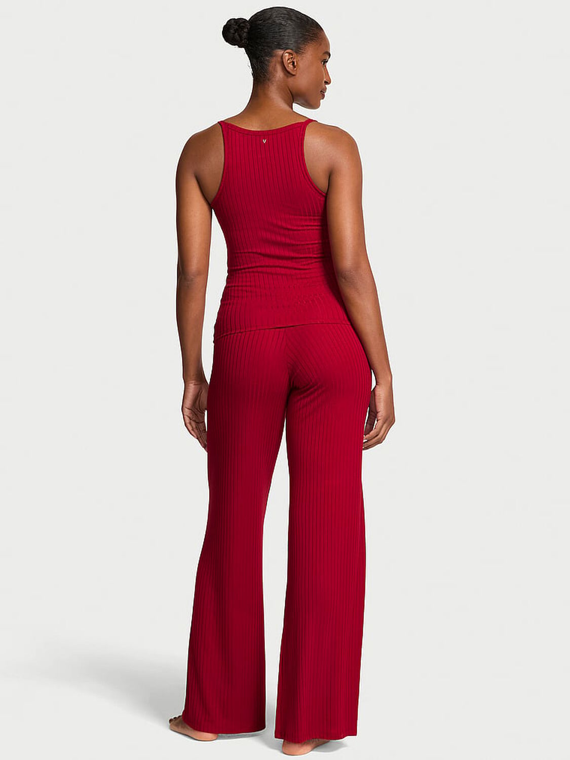 vs Victoria's Secret Modal Wide-Rib Lounge Tank & Pants Set Red Lacquer 2 of 2 