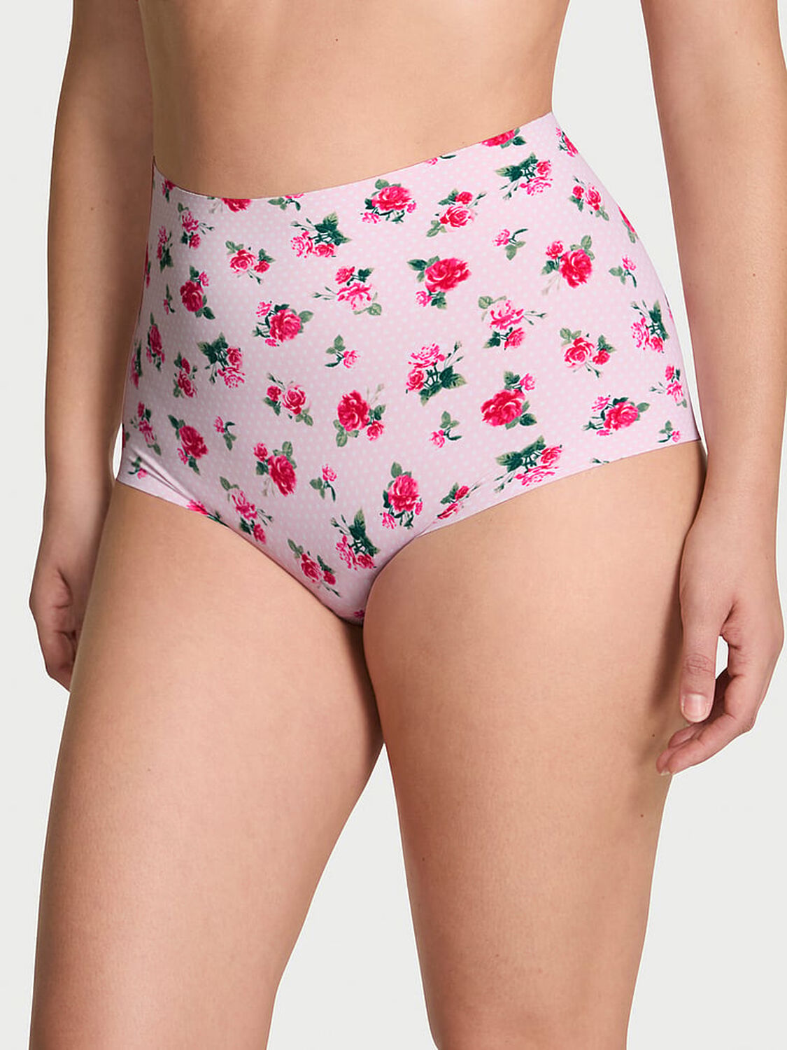 vs No-Show No-Show Modern Brief Panty Angel Pink Floral 1 of 2 