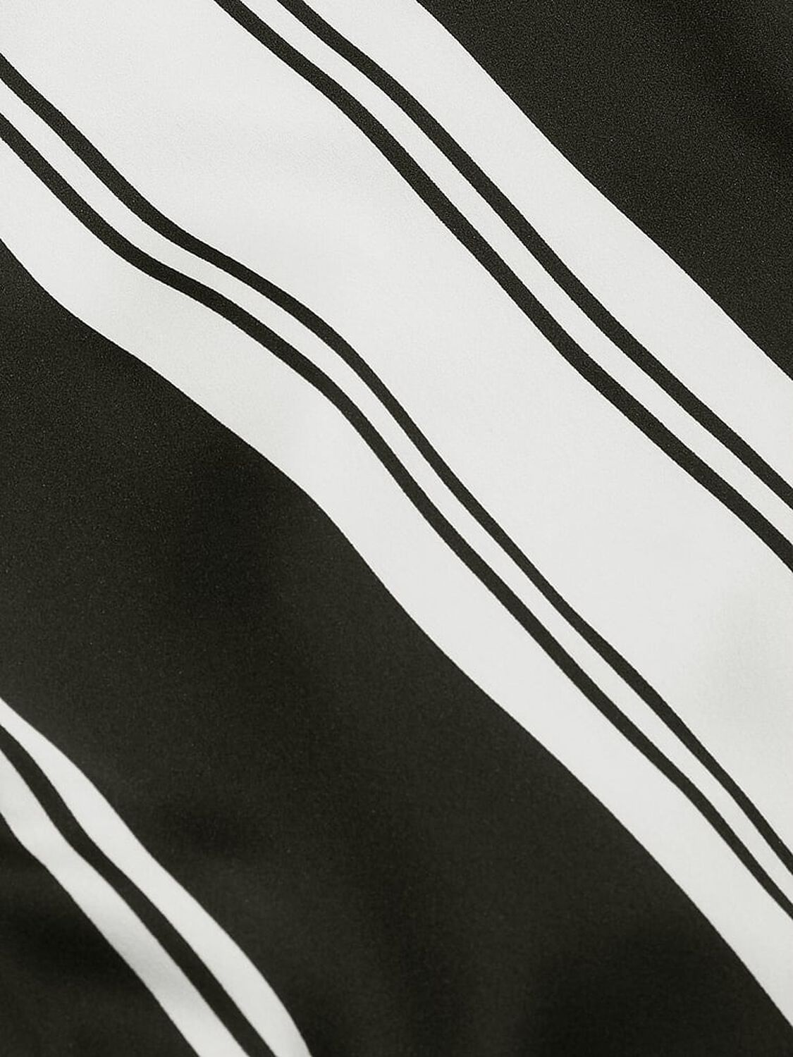 vs Victoria's Secret Satin Long Pajama Set Coconut White & Black Stripes 4 of 4 