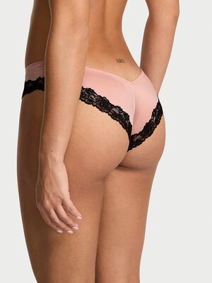 Lace-Trim High-Leg Cheeky Panty