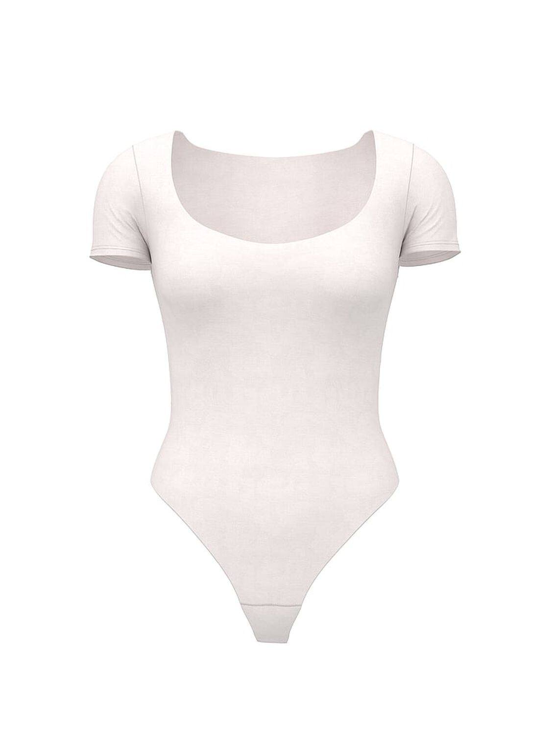 vs Victoria's Secret Bodywear by Victoria with FeatherSoft™ Innovation Square-Neck Bodysuit Coconut White 3 of 4 