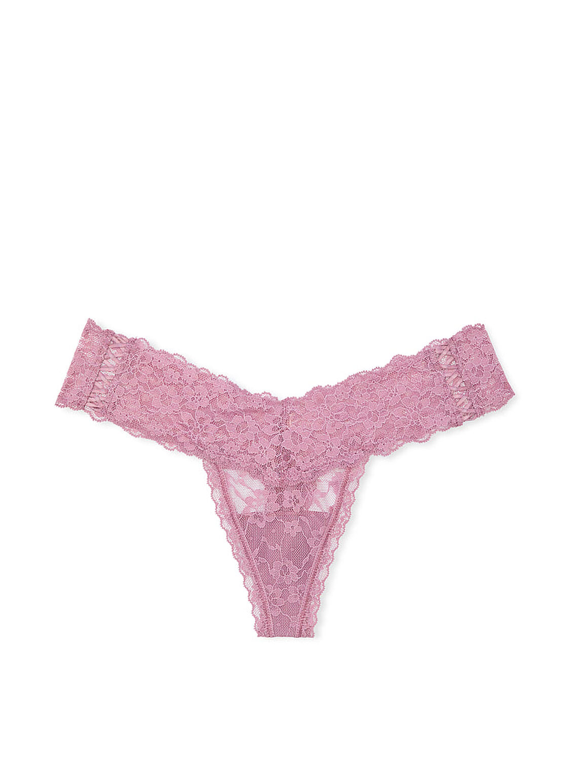 vs The Lacie Lace-Up Lace Thong Panty Thistle 3 of 3 