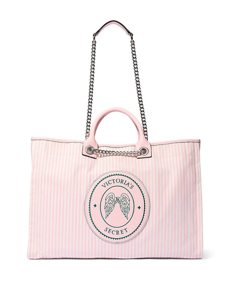 Victoria's Secret チェーントートバッグ Chain Strap Tote Bag Small Heritage Stripe One Size | Victoria's